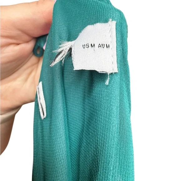 Petal & Pup Anabelle Halter Neck Midi Dress Green Pink - Picture 7 of 16